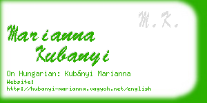 marianna kubanyi business card